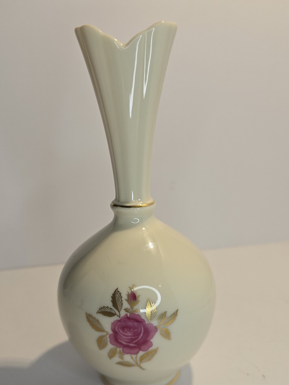 Lenox Bud Vase With 24k Gold